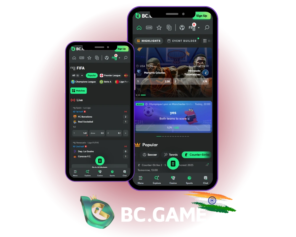 BC.Game app for Predictions